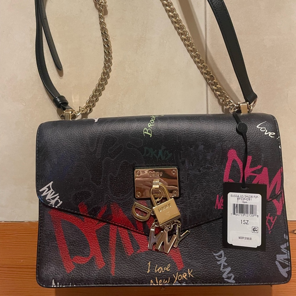 DKNY Leather I love NYC handbag